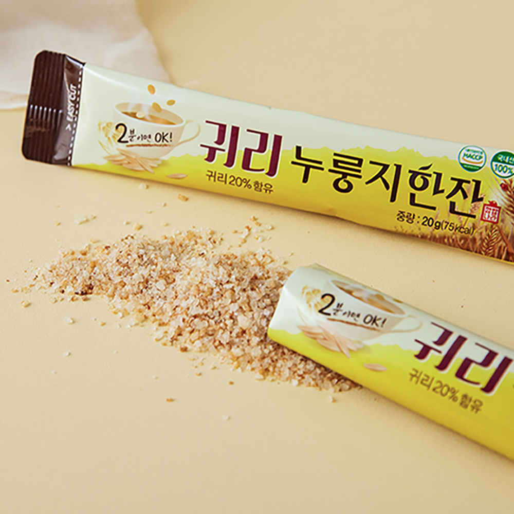 쌍지뜰 국내산 귀리누룽지한잔 스틱 20g 22입 - 상세 이미지 3