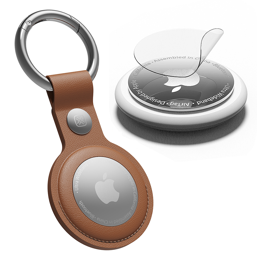 빅쏘 셀리누엘 에어태그 케이스 보호필름 가죽 키링 - 상세 이미지 3