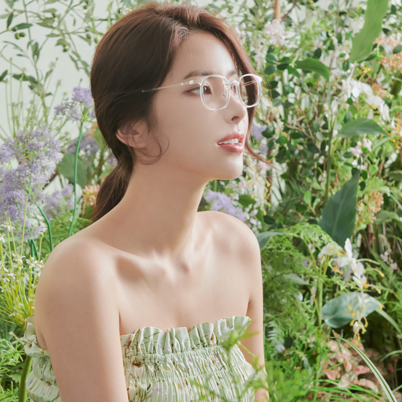블루라이트 차단 안경테 투명 티타늄 7g 남자 여자 뿔테 안경