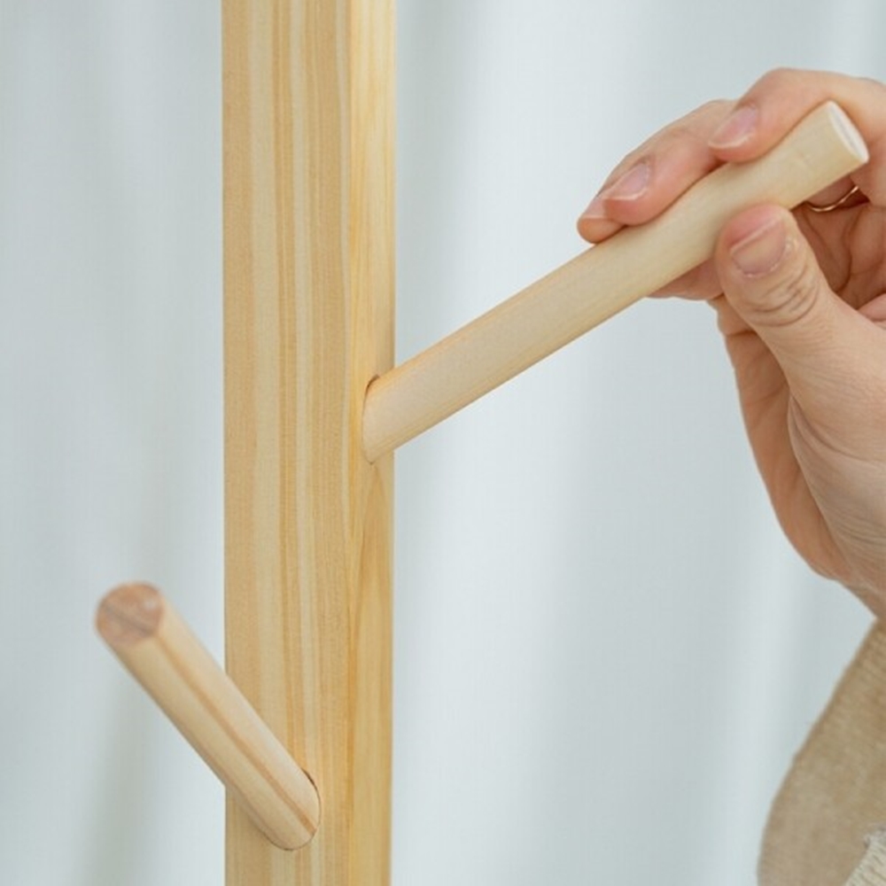 세우는 스텐드 옷걸이 원목 행거 벽 코트 모자 걸이 의류 사무실