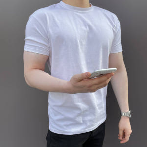 남자머슬핏반팔 어깨넓어보이는반팔 남자흰티 착용 후기 | 사이즈/핏 총정리 - 상품 이미지 1