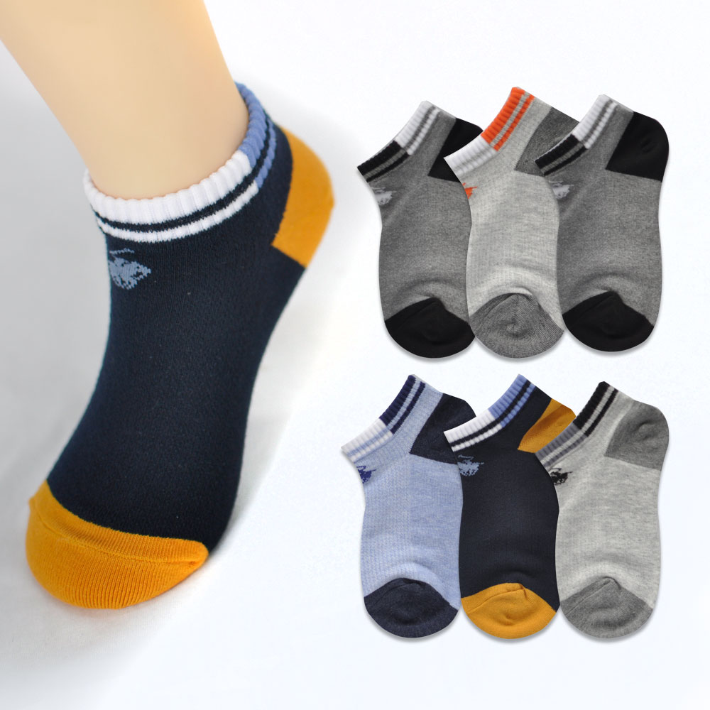 비버리힐즈폴로클럽 어린이 남아 발목 망사 스니커즈 양말 7켤레 (3세-12세) - 상품 이미지