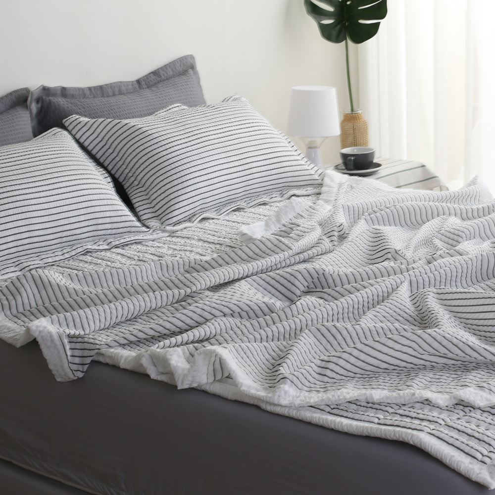 얇은 홑이불 시어서커 미니체크 여름이불 단품