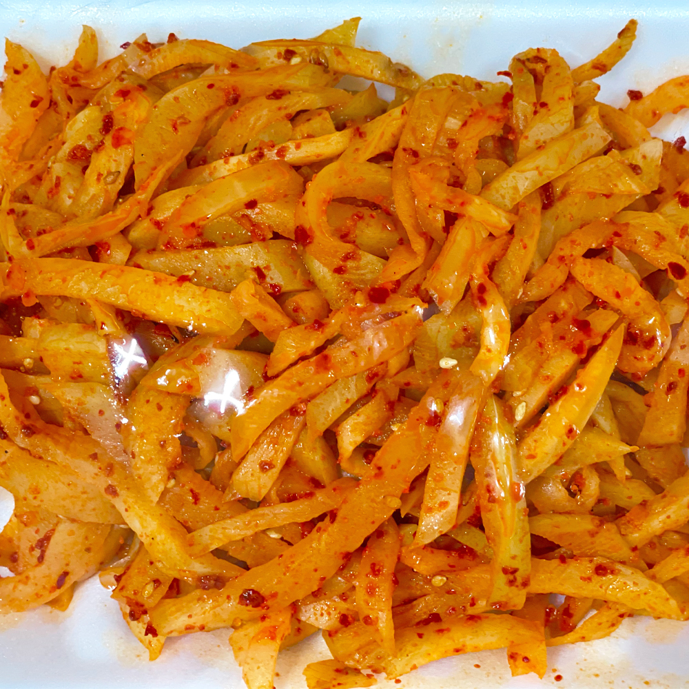 [서울,성남,하남 당일배송] 입맛 돋우는 짠지무침 400g [암사 할머니부침] : 동네시장 장보기