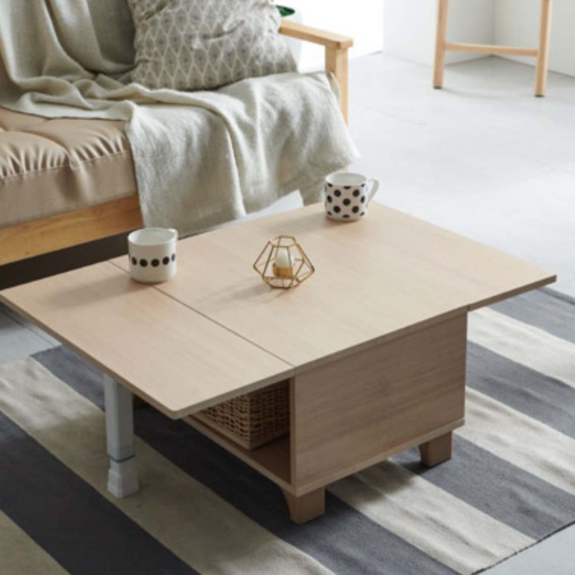 확장형 거실 낮은테이블 거실용탁자 미니티테이블 작은테이블 쇼파 소파 모듈 좌식 화이트