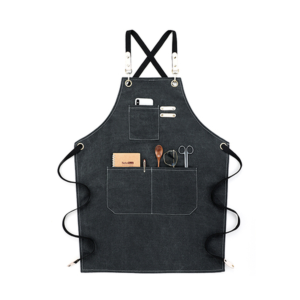 칼딘 카페 바리스타 앞치마 스탠다드 심플 캔버스 앞치마