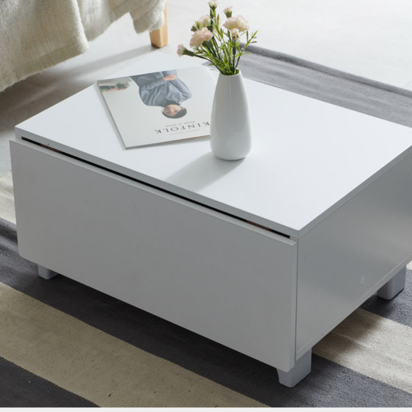 확장형 거실 낮은테이블 거실용탁자 미니티테이블 작은테이블 쇼파 소파 모듈 좌식 화이트