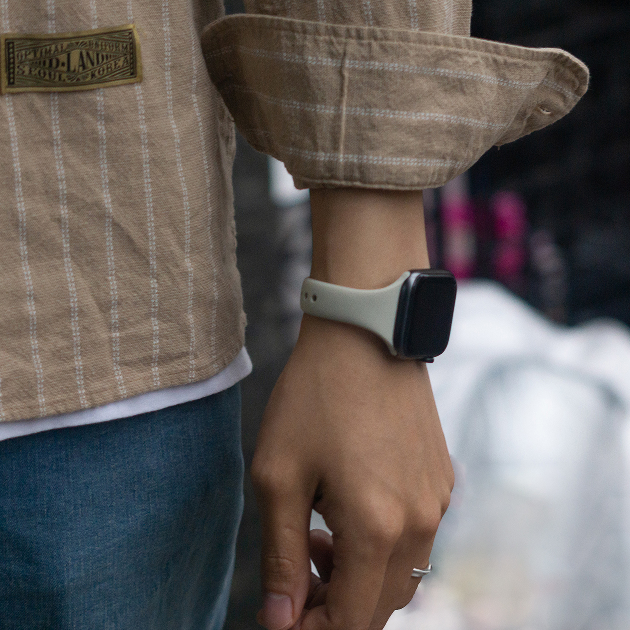 웨어플래닛 애플워치 슬림 라인 실리콘 밴드 스트랩 시계 줄 10 울트라 호환 - 상세 이미지 5