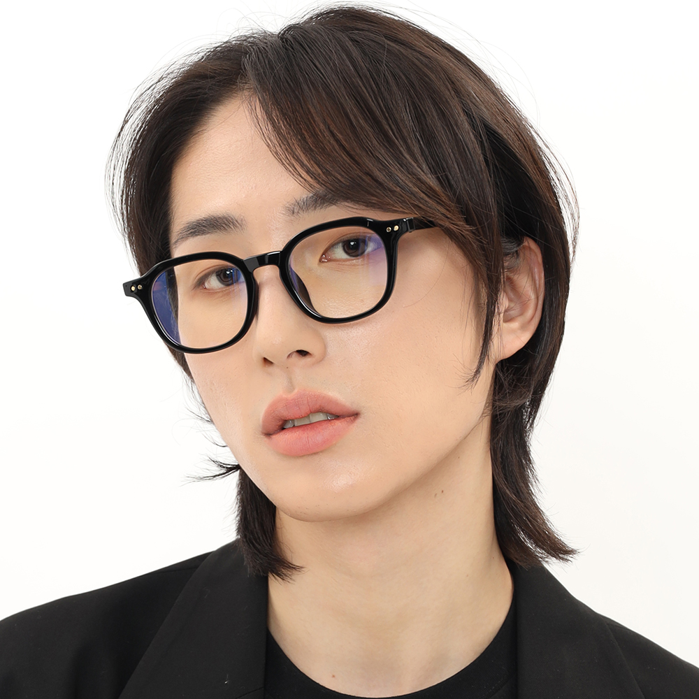 뿔테안경 오버사이즈 검정 안경테 투명 안경 남자 가벼운 - 상품 이미지