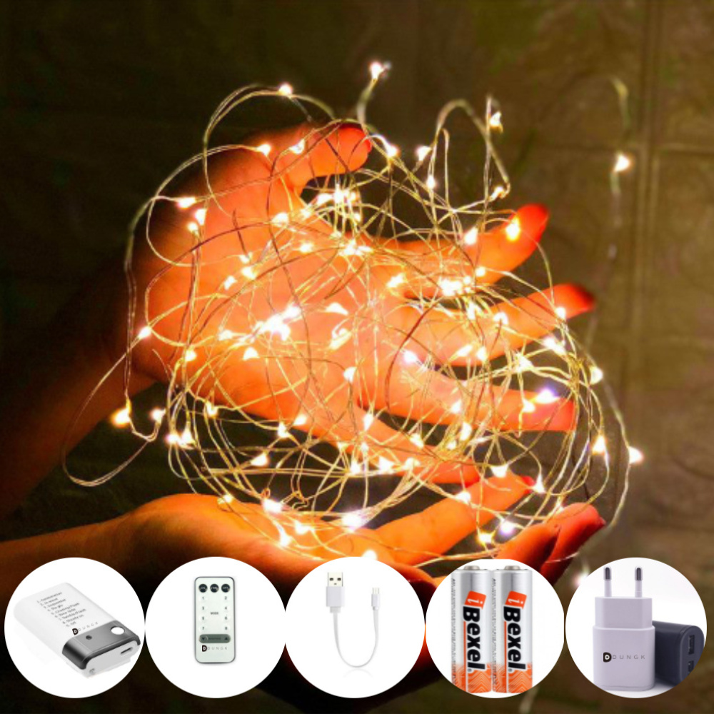 DDUNGK 와이어 전구 led 무드등 크리스마스 줄조명 조명 캠핑 앵두전구