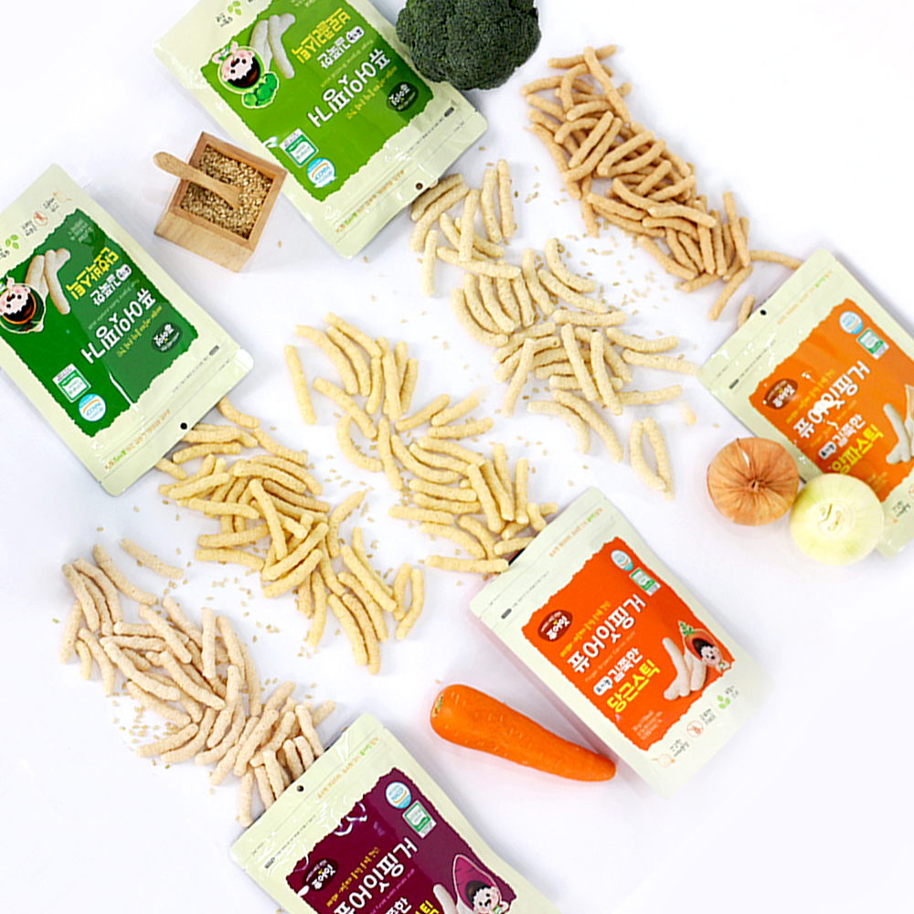 퓨어잇 핑거 유기농 아이과자 길쭉한 야채스틱 4종세트 간식