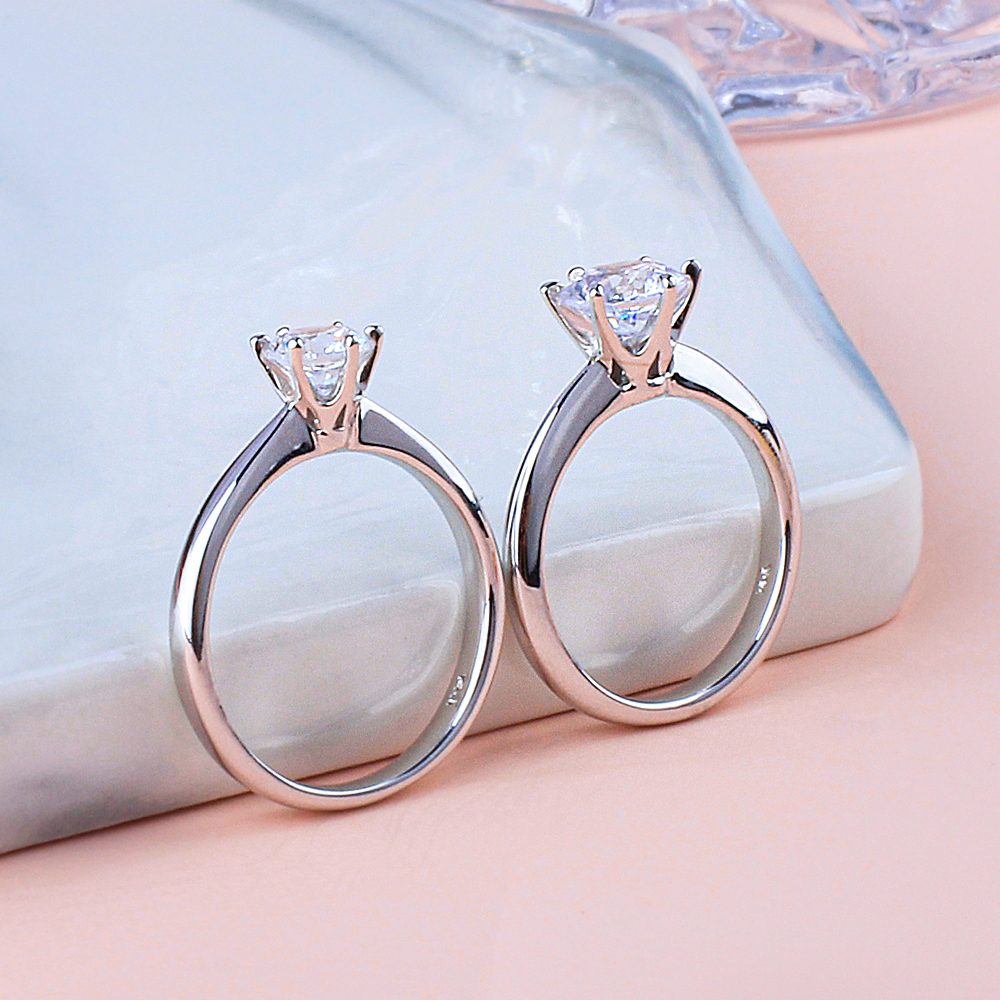 5부 7부 다이아 반지 IGI 랩 GIA 솔리테어 6발 슬림 프로포즈 결혼 예물 1캐럿 - 상세 이미지 5