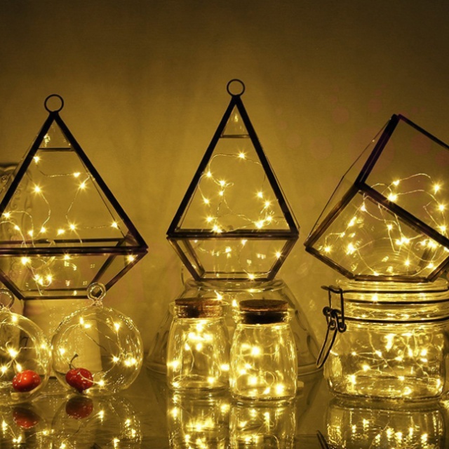 DDUNGK 와이어전구 led 무드등 트리조명 1m 10구 지네 줄조명 앵두 전구