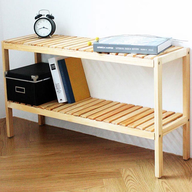 (대)벤치수납장 2단신발장 야외 신발장 선반 낮은신발장 나무 얇은 업소용 학교 소형