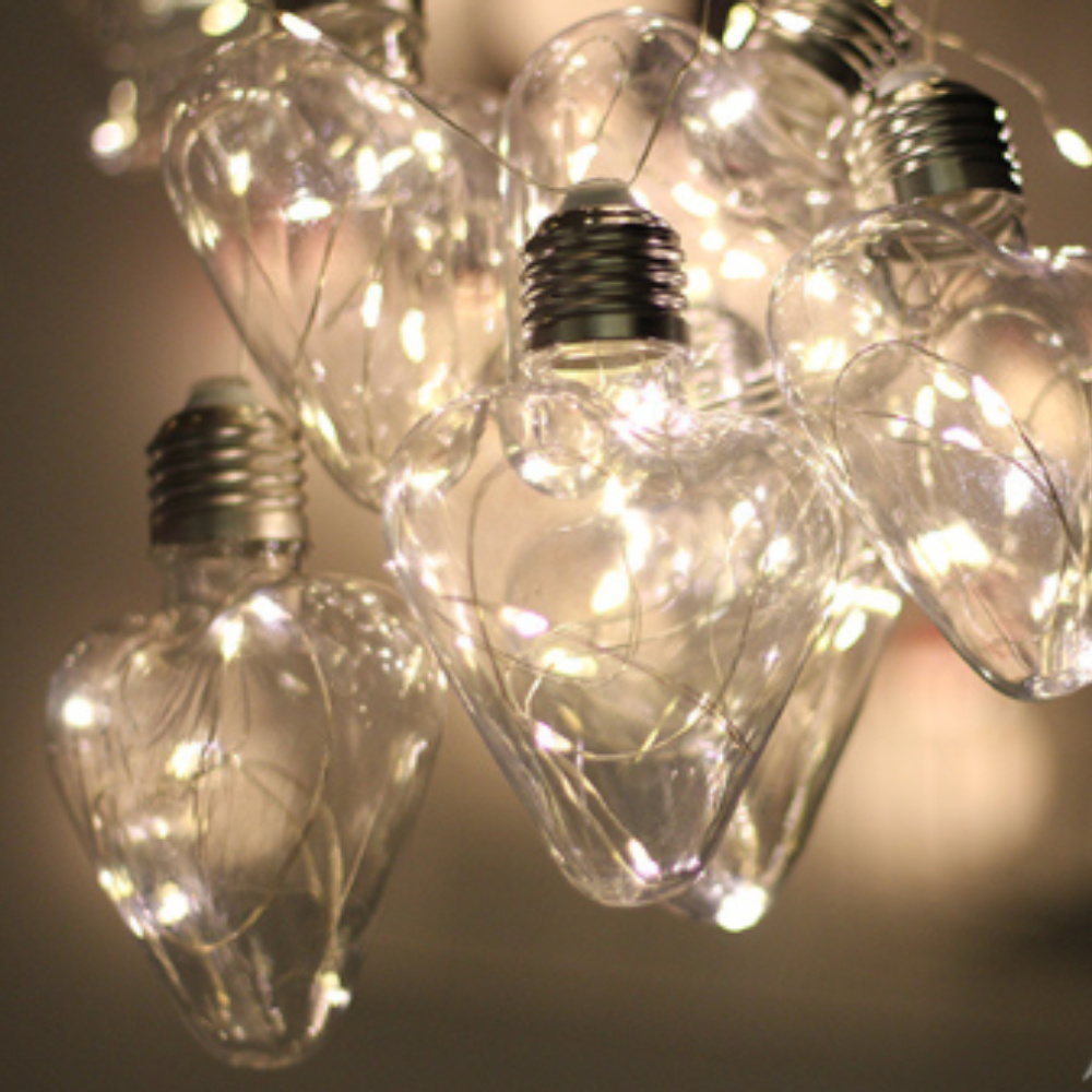 DDUNGK 와이어전구 led 무드등 트리조명 1m 10구 지네 줄조명 앵두 전구