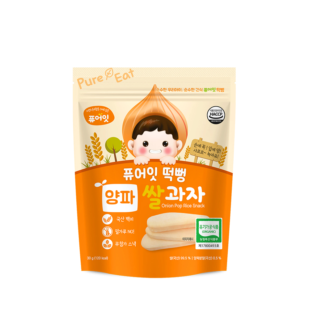 퓨어잇 떡뻥 유기농 양파 쌀과자 아이간식 - 상세 이미지 3