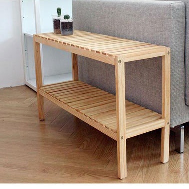 (대)벤치수납장 2단신발장 야외 신발장 선반 낮은신발장 나무 얇은 업소용 학교 소형