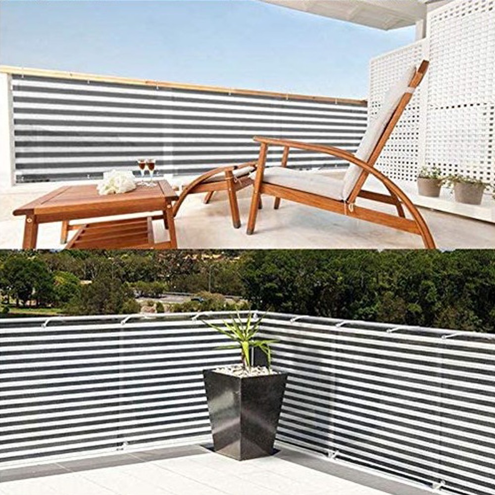 베란다 발코니 커튼 가리개 사생활보호가림막 3M 줄무늬 천 가림막커튼