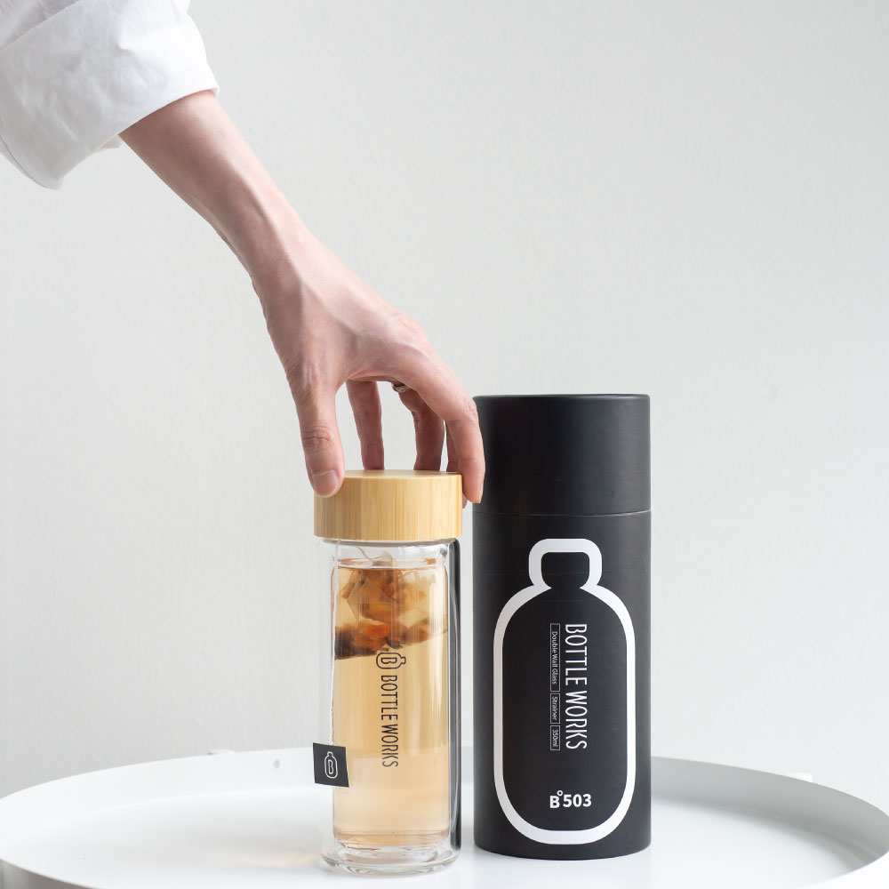 보틀웍스 이중유리 티 텀블러 B503 350ml - 상품 이미지