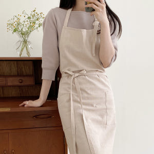 한스데이 롱 무지 플로리스트 카페 앞치마 솔직 후기 | 실제 배치 사진 포함 - 상품 이미지 3