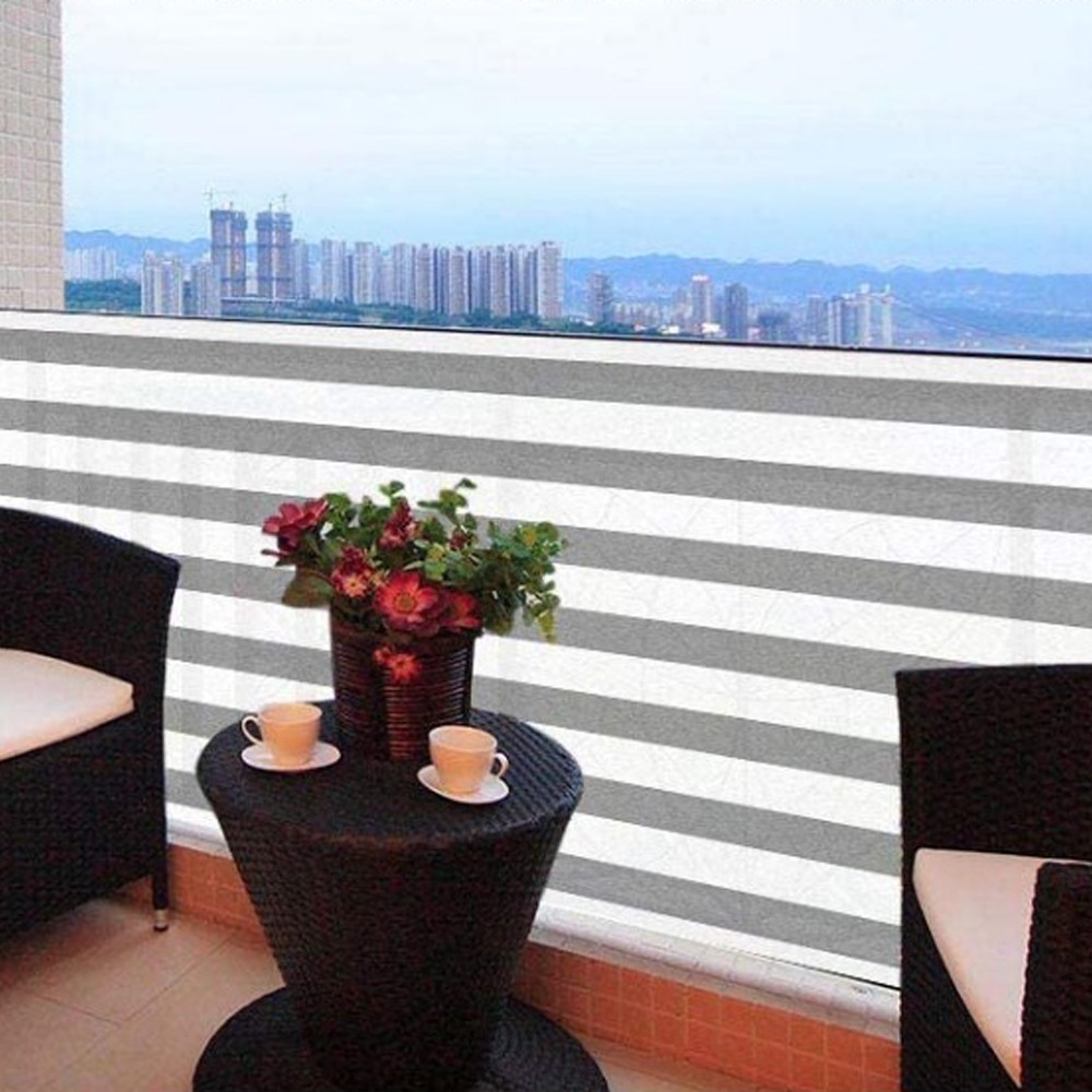 베란다 발코니 커튼 가리개 사생활보호가림막 3M 줄무늬 천 가림막커튼