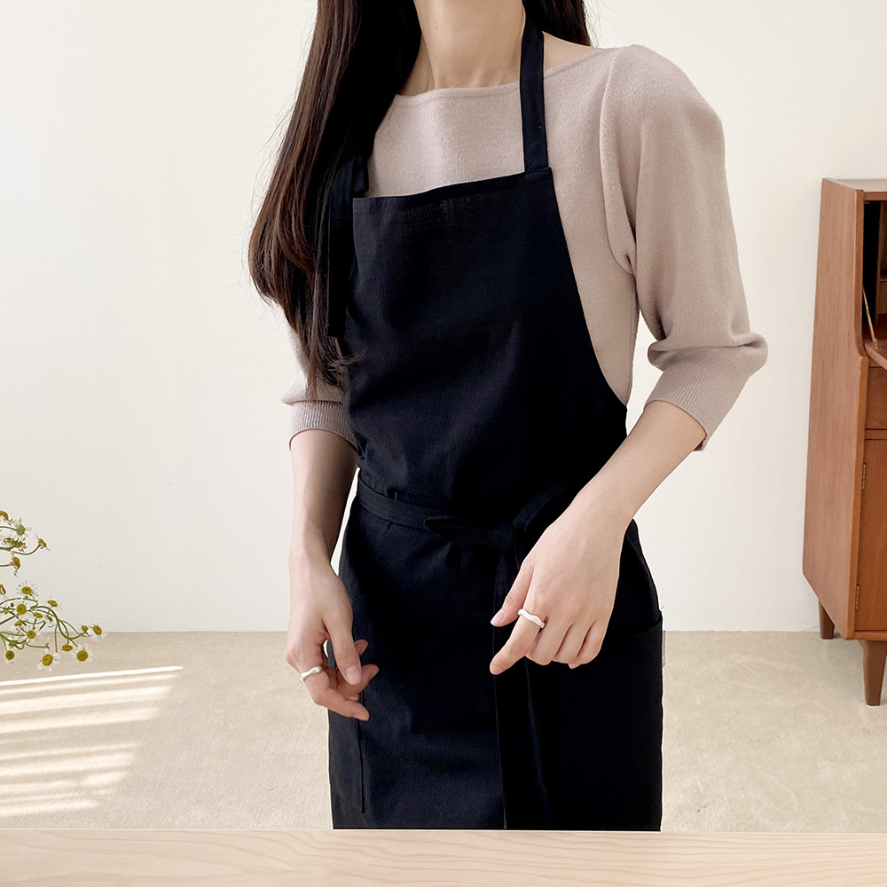 한스데이 롱 무지 플로리스트 카페 앞치마