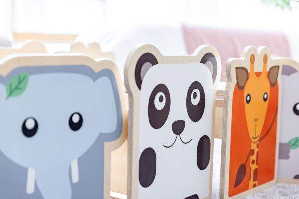 파주 상생마켓,유아 어린이 동물 캐릭터 자작나무 책꽂이 스툴 원목 장난감 정리함 아기 의자 인테리어