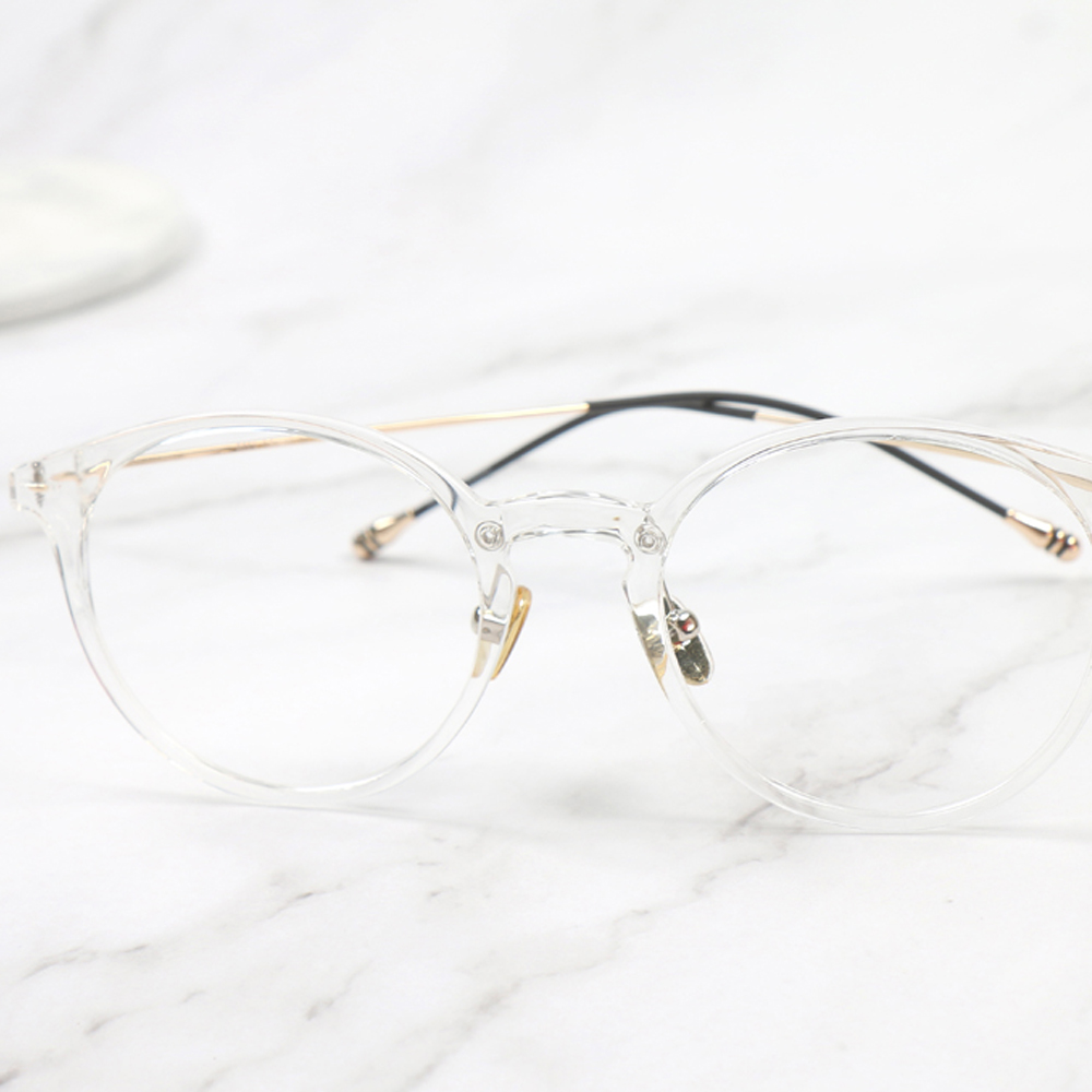 블루라이트 차단 투명안경테 초경량 6g 가벼운 동글이 남자 여자 뿔테