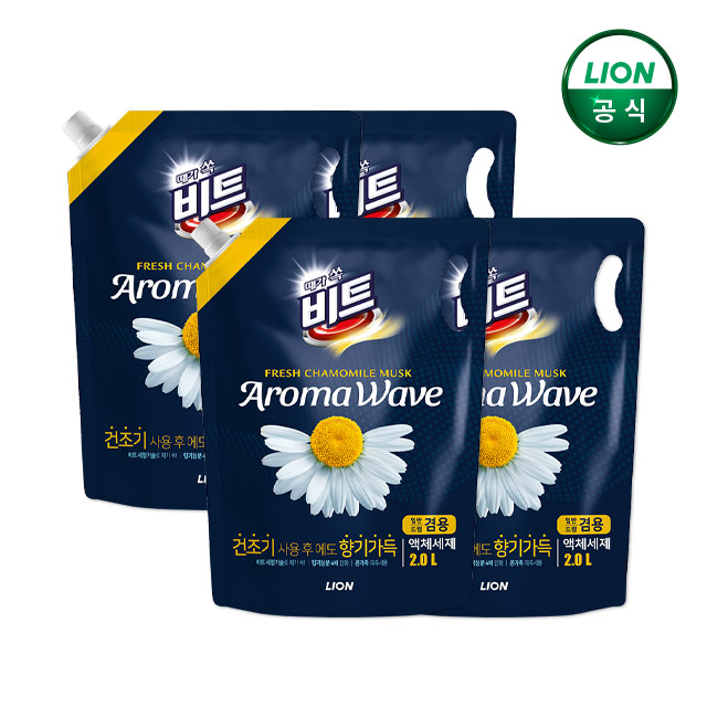 비트 아로마 웨이브 2L리필 X 4개 / 건조기 사용 후에도 향기가 - 상품 이미지