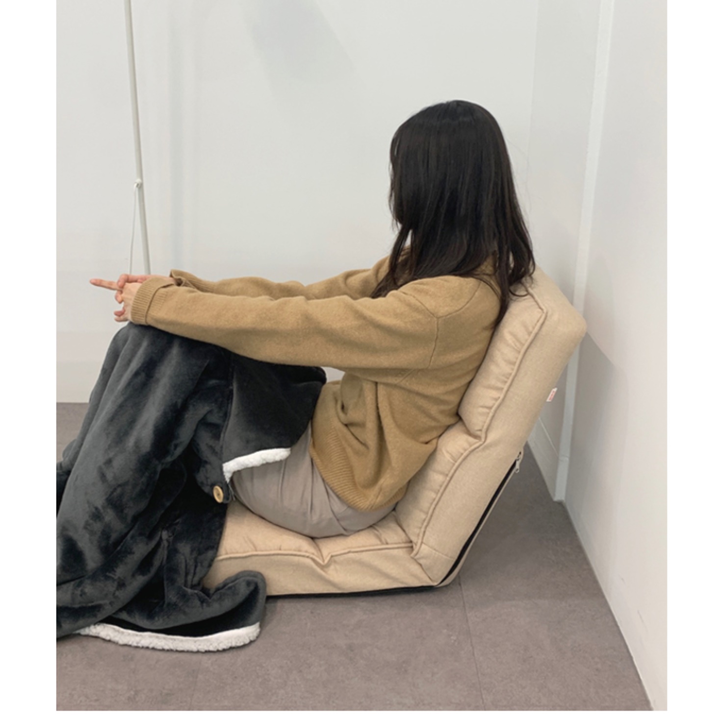 일인쇼파 낮은쇼파 등받이 좁은거실 쇼파 다리없는 바닥 좌식 편한 소파 저상형 독서 자취방