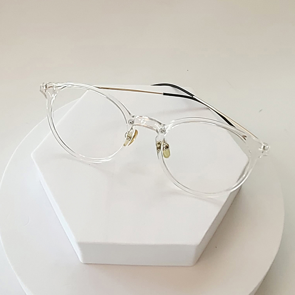 블루라이트 차단 투명안경테 초경량 6g 가벼운 동글이 남자 여자 뿔테