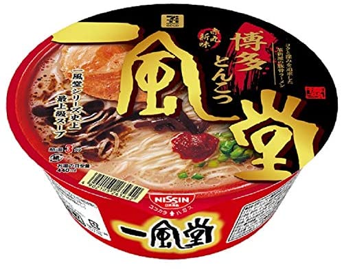 일본 세븐일레븐 닛신 잇푸도 아카마루 하카타 돈코츠 라멘 컵라면 127g x 6개