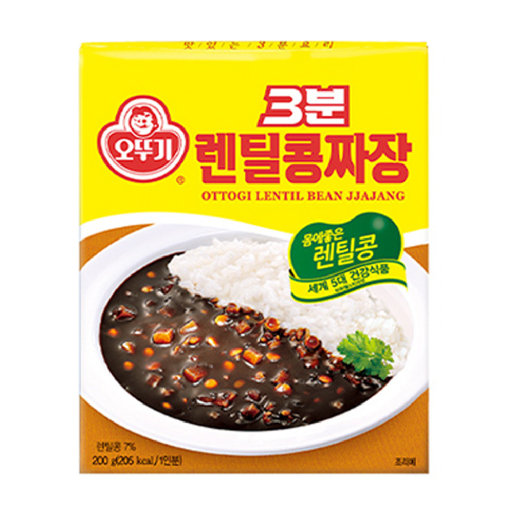 오뚜기 3분 렌틸콩짜장 200g - 상품 이미지