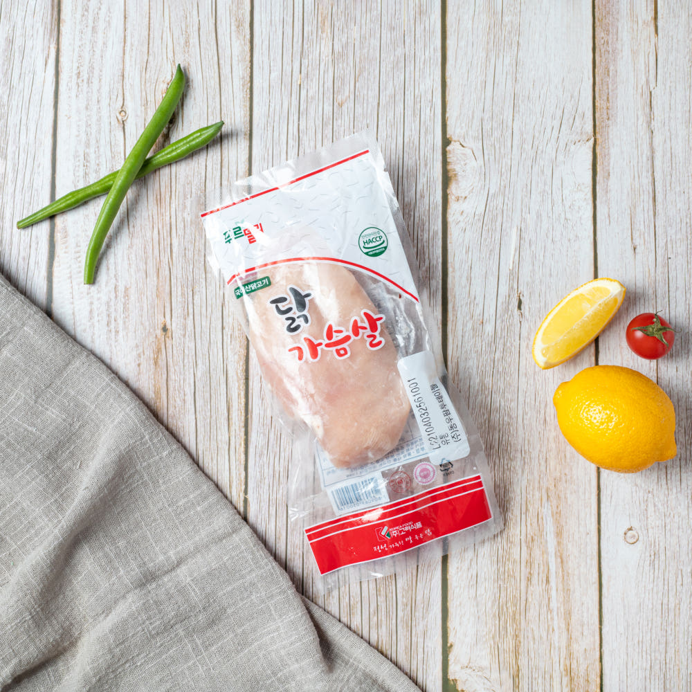 푸르델리 냉동 생닭가슴살(120g) 개별진공포장 50팩 6kg [원산지:국산]