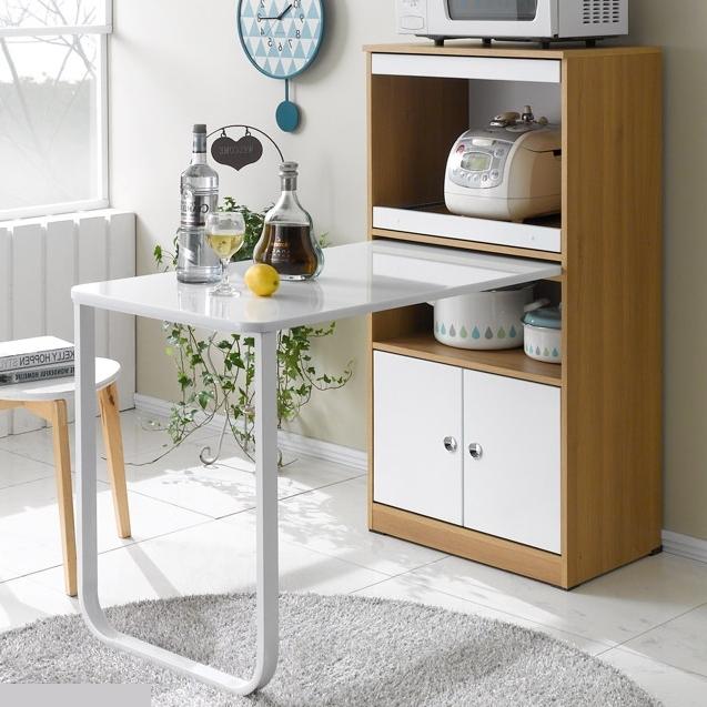 식탁형 렌지대 겸 식탁 겸 수납장 레인지 수납 테이블