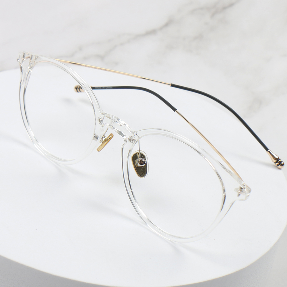 블루라이트 차단 투명안경테 초경량 6g 가벼운 동글이 남자 여자 뿔테
