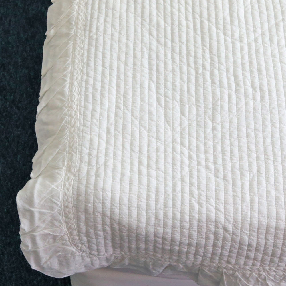 아사면 순면 워싱 여름 간절기 홀짝 누비 우유빛 이불 싱글 퀸