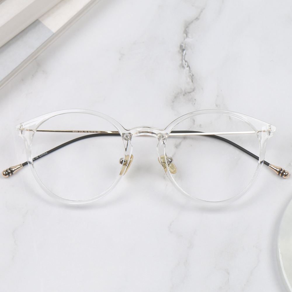 블루라이트 차단 투명안경테 초경량 6g 가벼운 동글이 남자 여자 뿔테