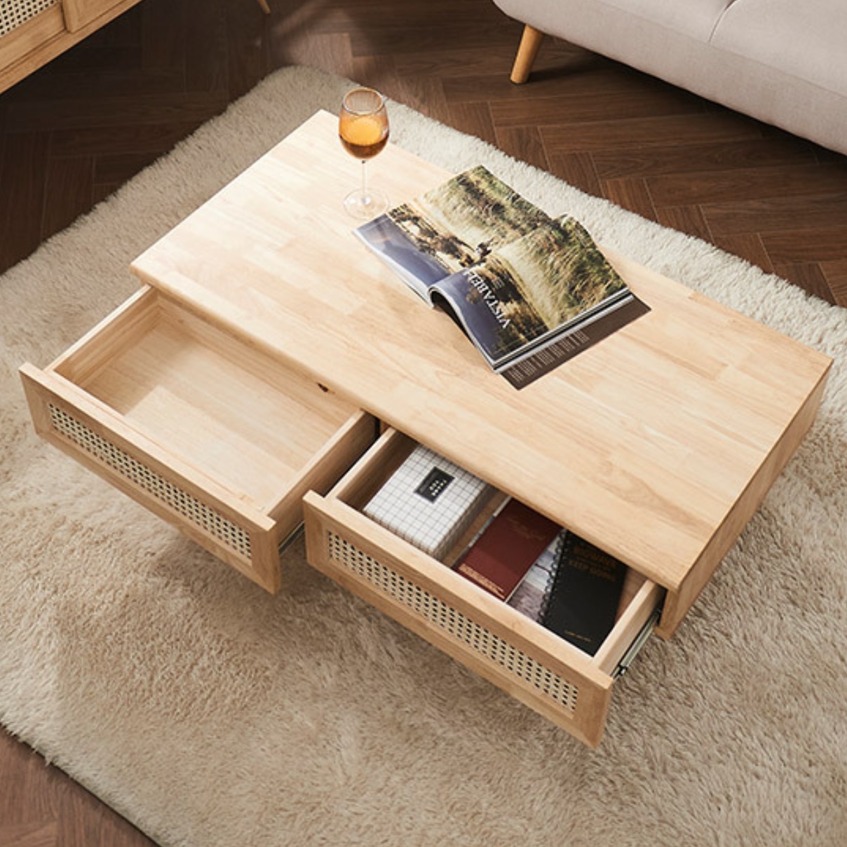 라탄테이블 거실용 탁자 낮은 테이블 원목 좌탁 통원목테이블 로우 높은 좌식 소파 쇼파 티