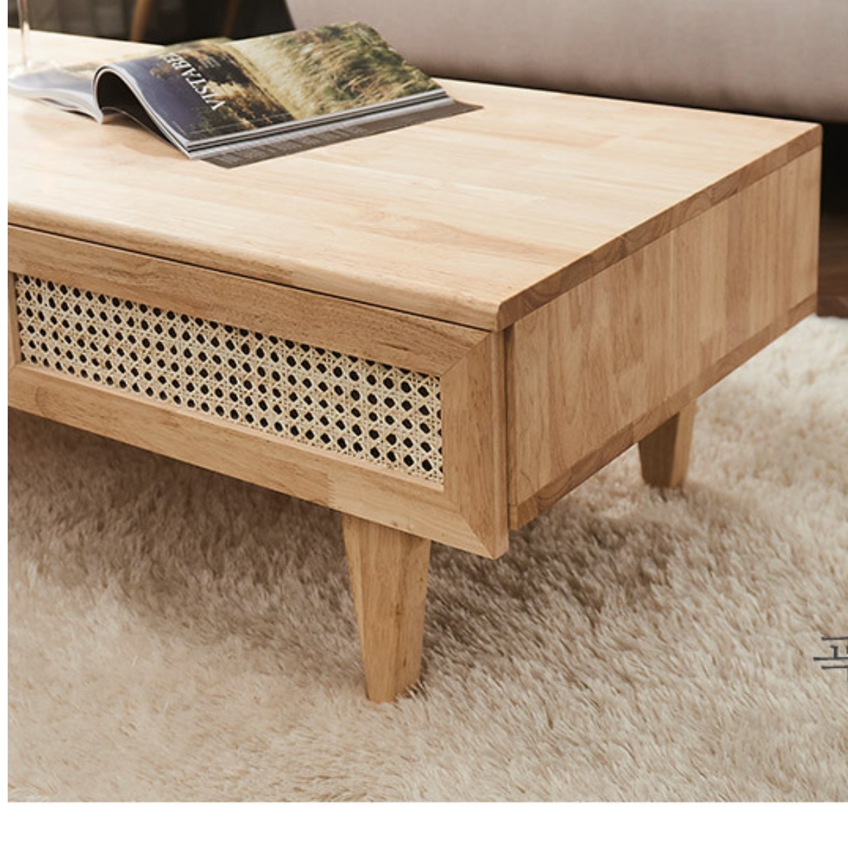 라탄테이블 거실용 탁자 낮은 테이블 원목 좌탁 통원목테이블 로우 높은 좌식 소파 쇼파 티