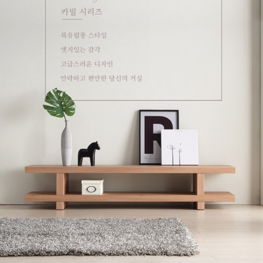 낮은 티비 장 슬림 거실장 오디오장 오디오 장식장 넓은 tv 티브 다이 얇은 2100 - 상세 이미지 2