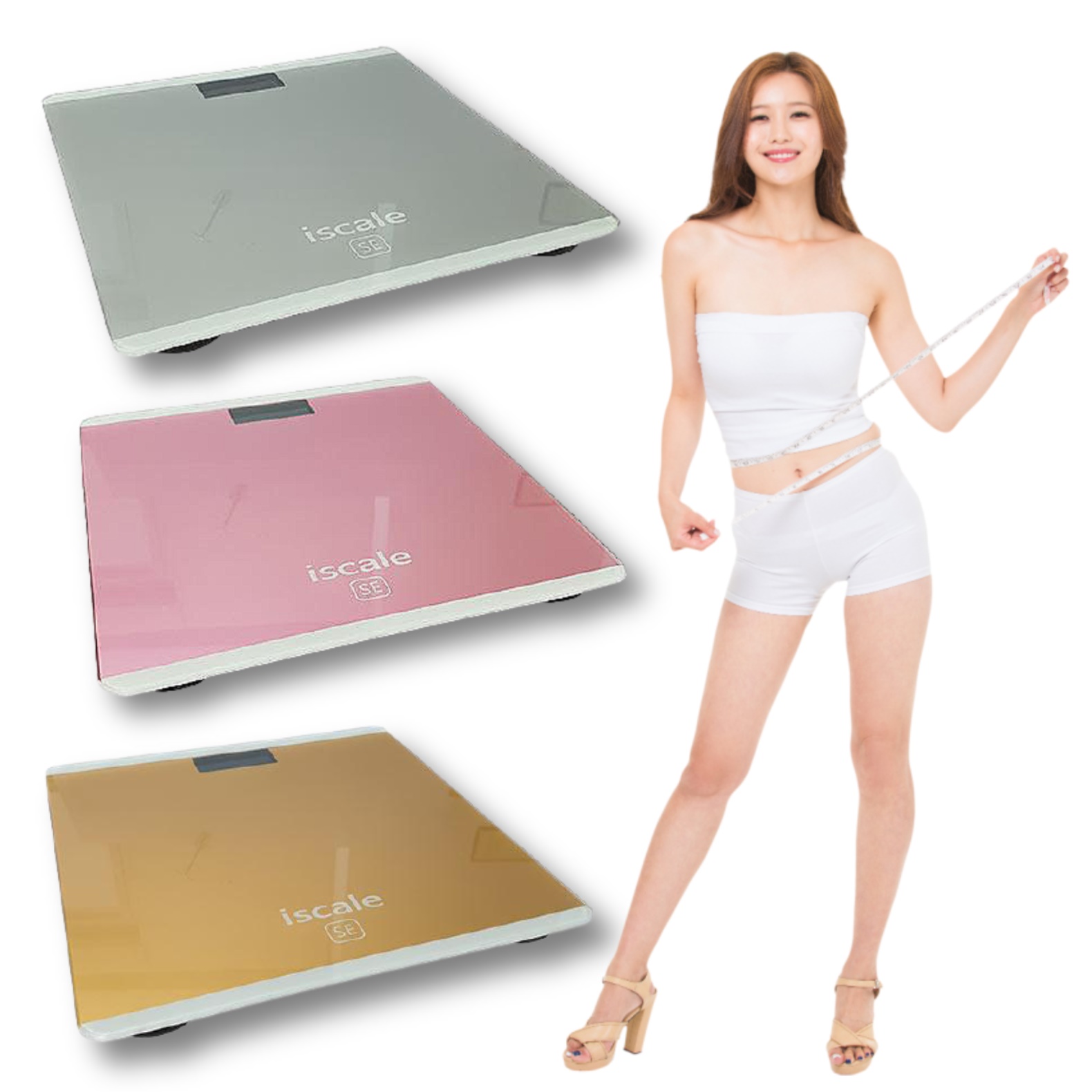 컬러체중계 정확한 체중계 스마트 가족체중계 가정용 일반 정밀 골드 실버 핑크 몸무게측정기