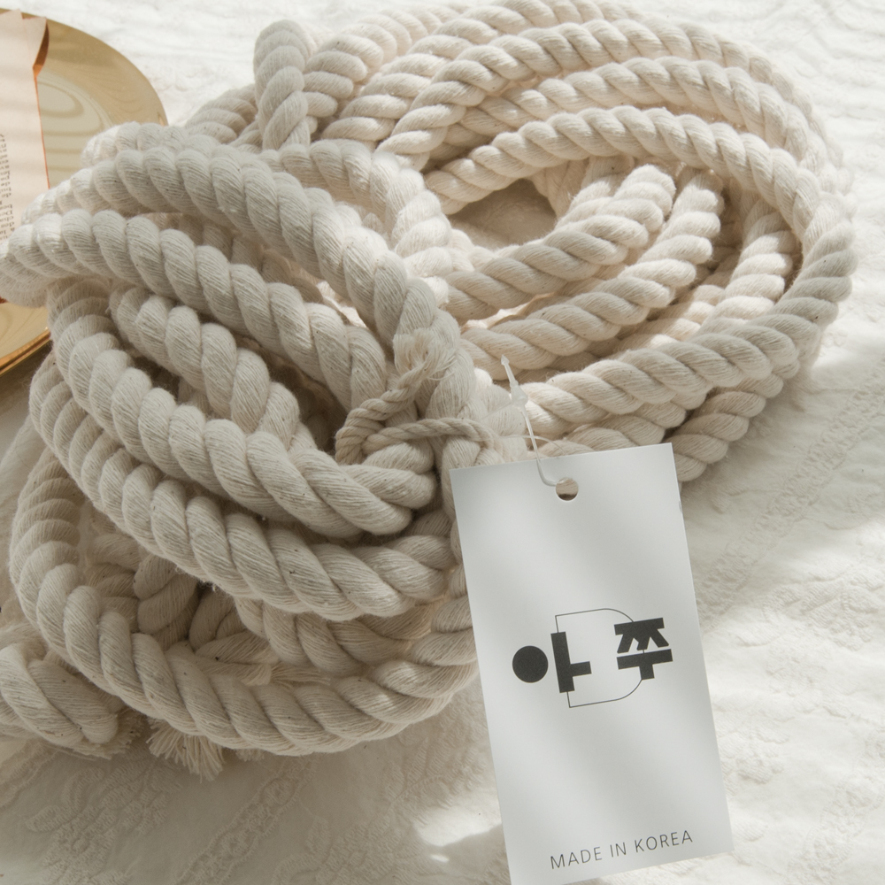 아쭈 고양이 면로프 스크래쳐 리필 밧줄 면줄, 6mm 50M(콘타입)