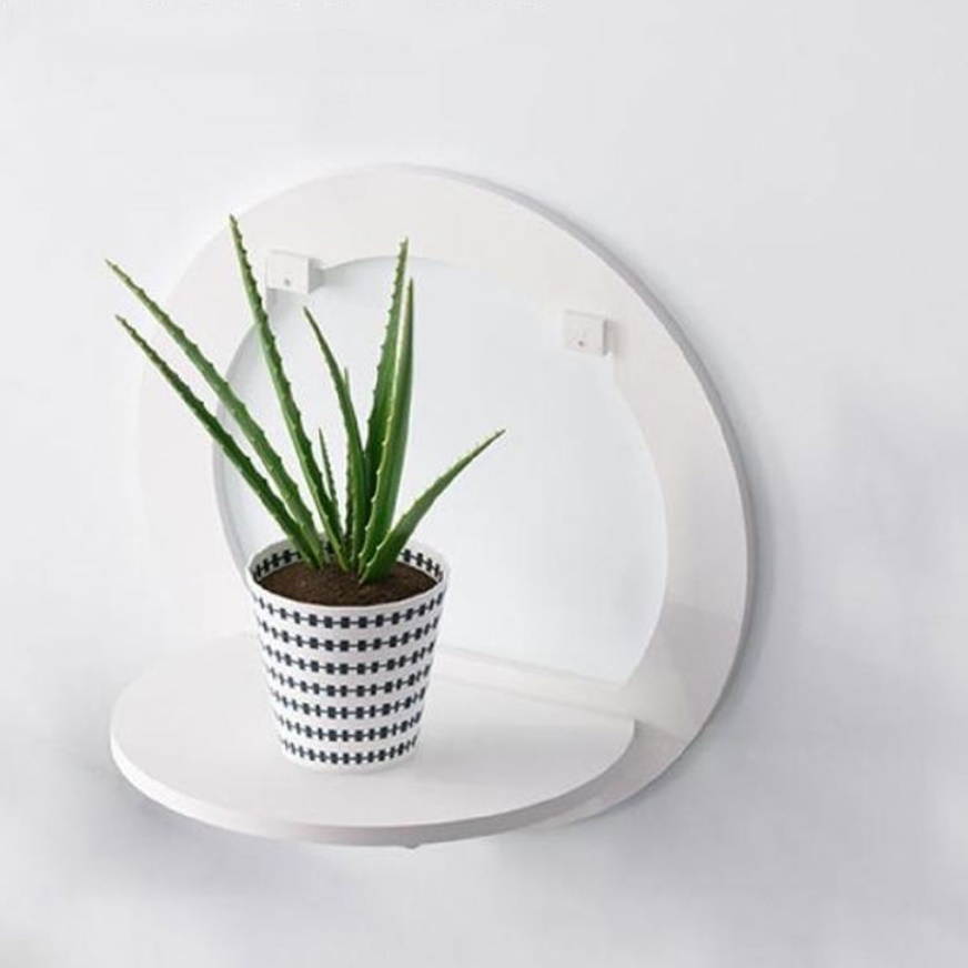 셋톱 박스 선반 셋탑 붙이는 벽선반 공유기선반 화분 부착식 얇은 행잉 라운드 홈카페 양념 - 상세 이미지 2