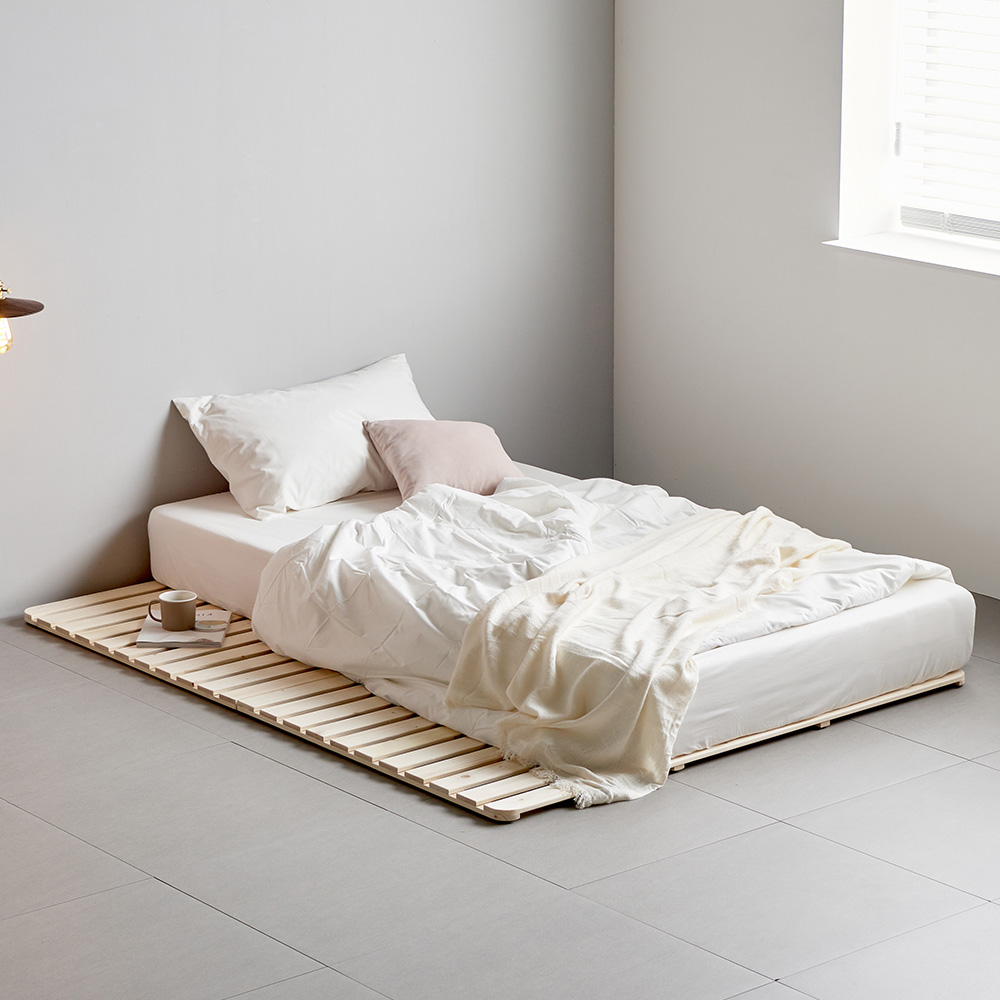 장인가구 필링 접이식 원목 침대프레임 매트리스깔판D