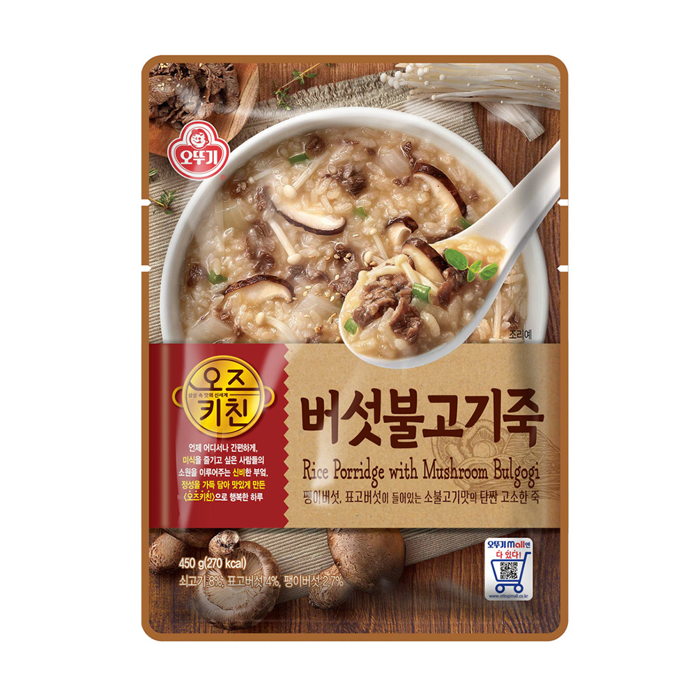 오뚜기 오즈키친 버섯불고기죽 450g - 상품 이미지