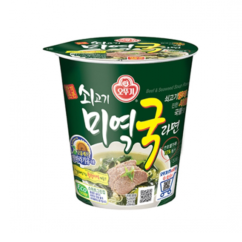 오뚜기 쇠고기미역국라면 컵 60g - 메인 이미지