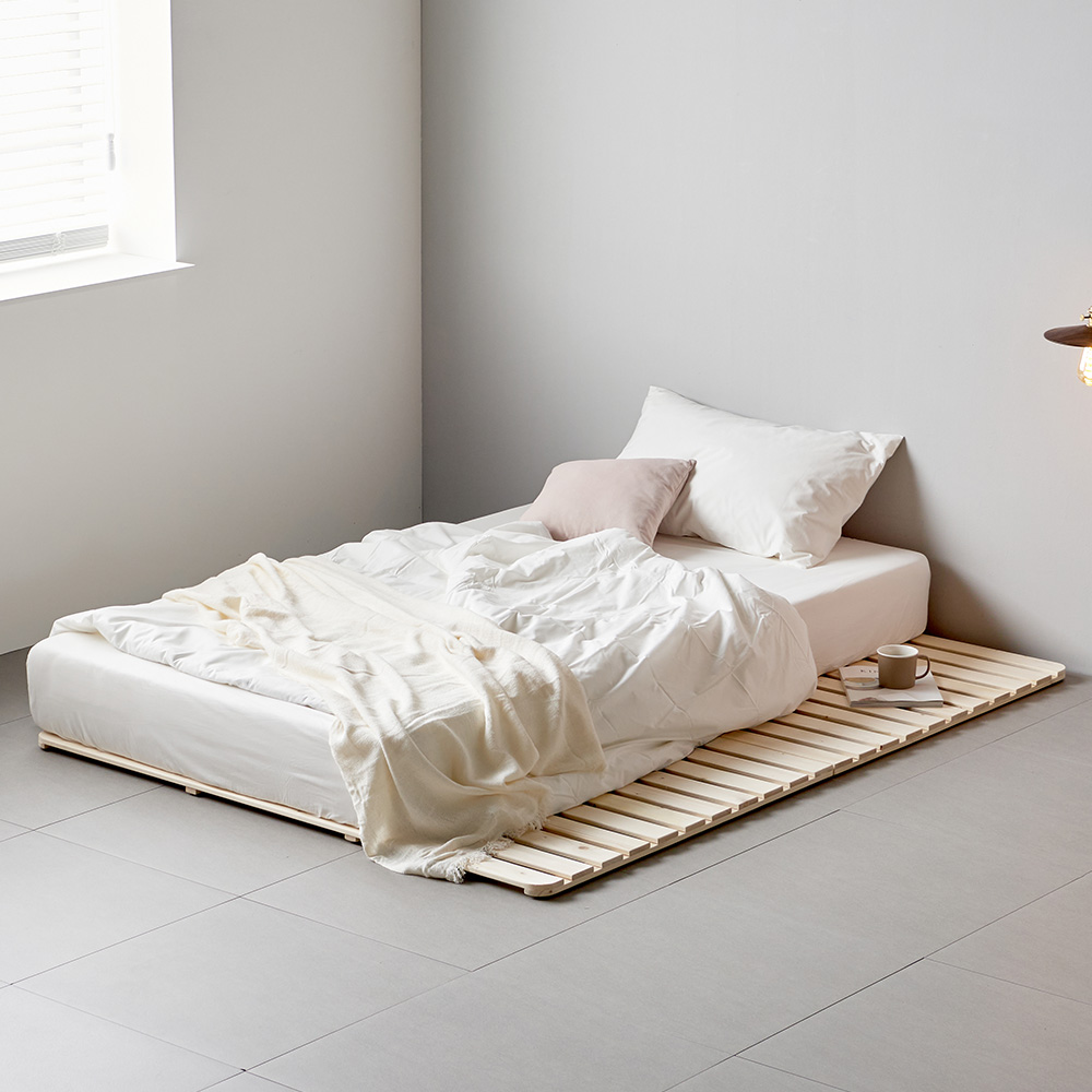 장인가구 필링 접이식 원목 침대프레임 매트리스깔판K