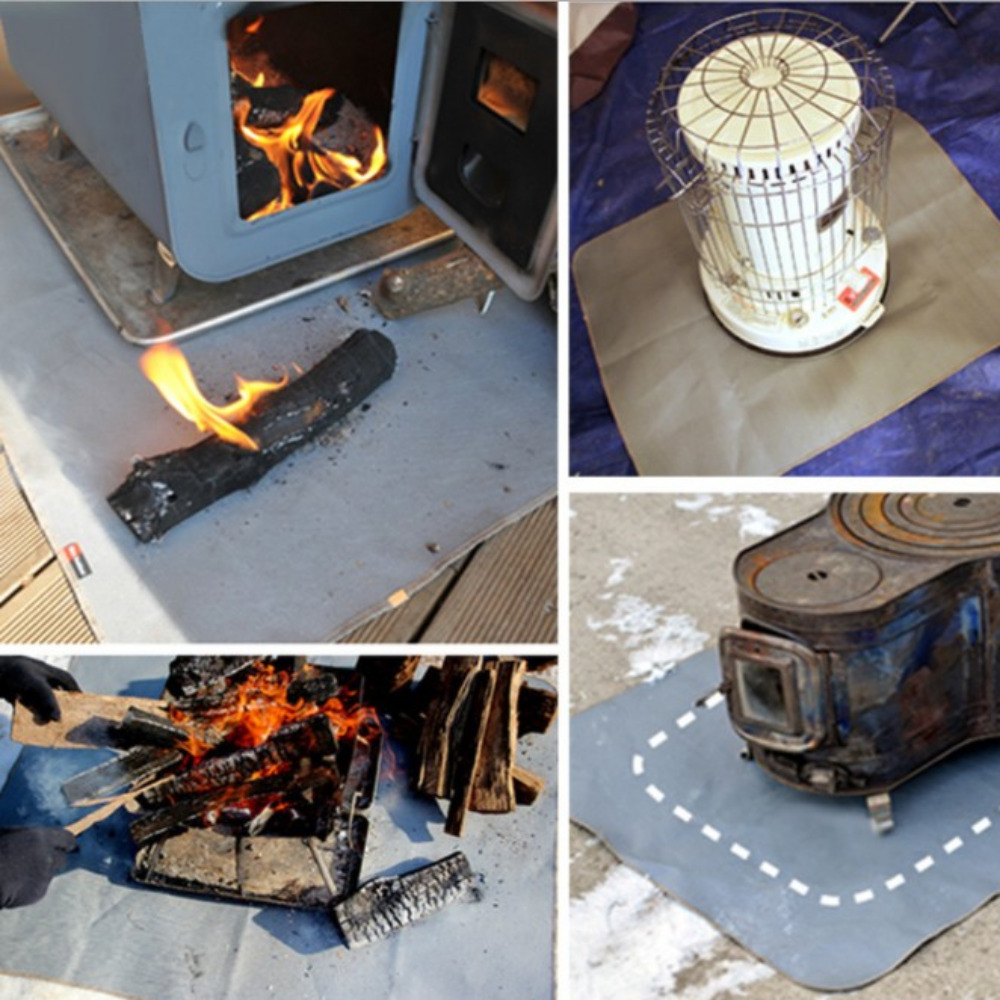 캠핑방염포 방염매트 캠핑 방열포 블랙 S