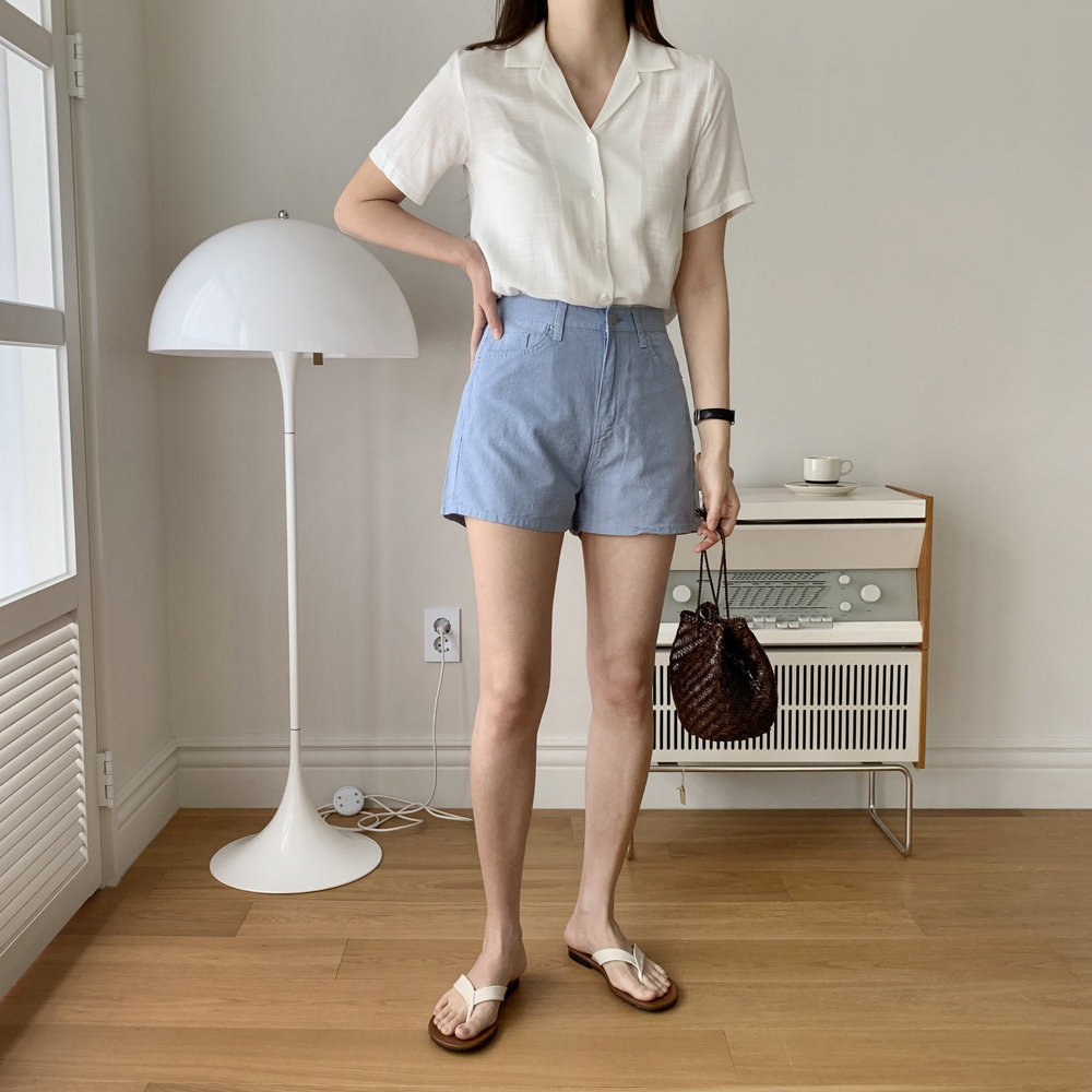 루즈핏 카라 린넨셔츠 여름 반팔 블라우스 린넨셔츠 추천 여름 셔츠 스타일 반팔 블라우스 코디